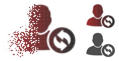 Nokta noktalı resim yenileme Kullanıcı simgesi dağılmakta