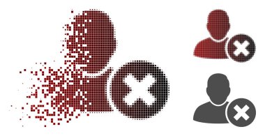 Hareketli Pixelated noktalı resim Sil Kullanıcı simgesi