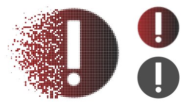 Eriterek noktalı noktalı ünlem işareti simgesi