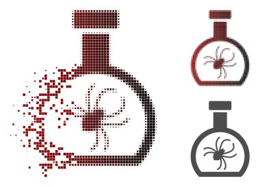 Toz Pixelated yarı ton parazit konteyner imbik simgesi