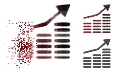 Dağınık nokta yarı ton paraları diyagram simgesi