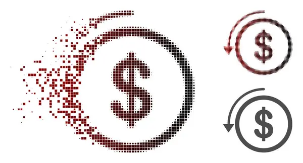 Verstreuter Punkt Halbtonrückerstattung Symbol — Stockvektor