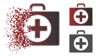Ayrıştırılmış piksel noktalı resim ilk yardım simgesi