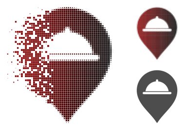 Eriterek noktalı yarım ton yemek işareti simgesi