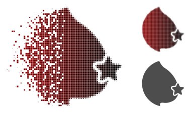 Tahribe Pixelated yarı ton sansürlü kadın meme simgesi