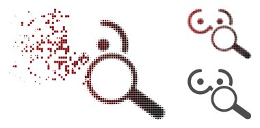 Tahribe piksel yarı ton keşfetmek kadın meme simgesi