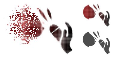 Eriterek nokta yarı ton kadın meme oral boşalma simgesi