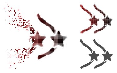 Kaybolan Pixelated yarı ton kadın meme sansür yıldız simgesi