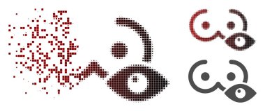 Hareketli Pixelated noktalı resim görünümü kadın göğüsleri simgesi