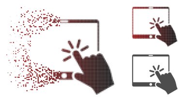 Ayrıştırılmış piksel yarı ton Mobil Tablet simgesini tıklatın