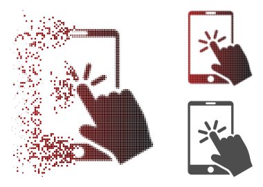 Harcanmış piksel noktalı resim akıllı telefon simgesini tıklatın