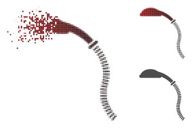 Yarı ton esnek duş simgesi toz noktalı