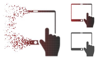 Nokta yarı ton el puan dağınık Mobil Tablet simgesi