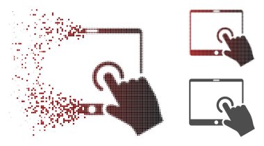 Dağınık nokta yarı ton el Touch Pda simgesi
