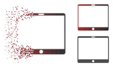 Dağınık noktalı yarım ton Mobil Tablet simgesi