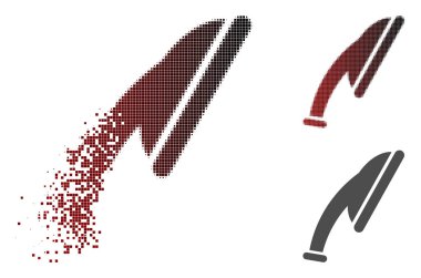 Parçalanmış piksel noktalı resim duş kafa simgesi