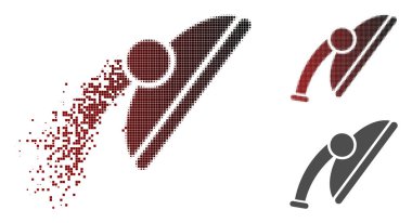 Işıltı piksel noktalı resim duş kafa simgesi