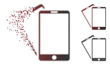 Hareketli piksel noktalı resim akıllı telefonlar simgesi