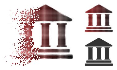 Kırık nokta noktalı resim kitaplığı bina simgesini