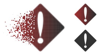 Rendelenmiş Pixelated yarı ton sorun simgesi