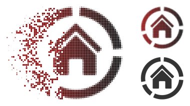 Kırık nokta yarı ton Realty diyagram simgesi