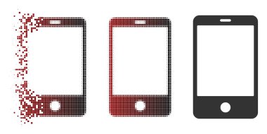 Hareketli Pixelated noktalı resim akıllı telefon simgesi