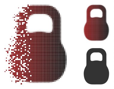 Kırık nokta yarı ton ağırlık demir simgesi