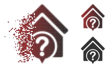 Rendelenmiş nokta yarı ton Realty durum simgesi