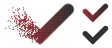 Nokta noktalı resim Evet simgesi eriterek