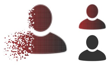 Ayrıştırılmış piksel yarı ton Kullanıcı simgesi