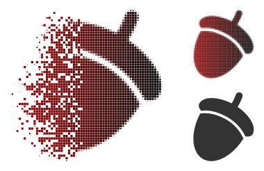 Toz nokta yarı ton meşe palamudu simgesi