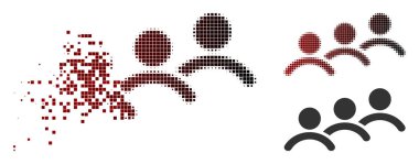 Yarı ton adam sıra simgesi toz noktalı