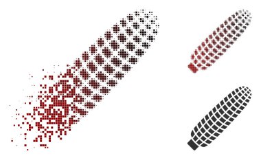 Dağınık Pixelated yarı ton Mısır kulak simgesi