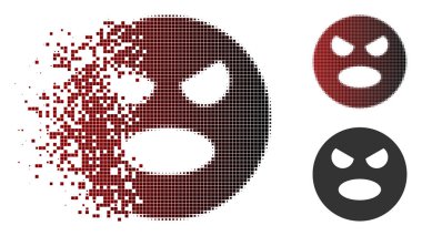 Hasarlı noktalı yarım ton çığlık Smiley simgesi