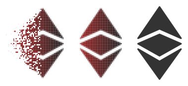 Toz Pixelated noktalı resim Ethereum klasik simgesi