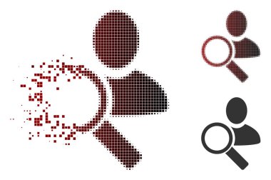 Pixelated noktalı resim bul Kullanıcı simgesi ışıltı