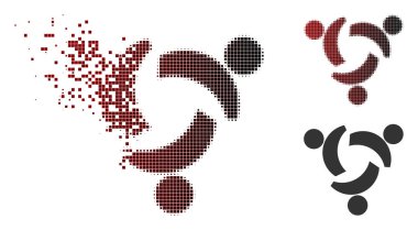 Dağınık noktalı yarım ton topluluk simgesi