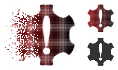 Işıltı piksel yarı ton tehlike simgesi