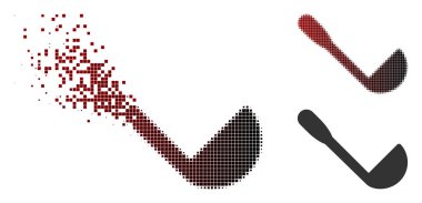 Parçalanmış noktalı noktalı resim kepçe simgesi