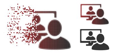 Hareketli nokta noktalı resim Video sohbet simgesi