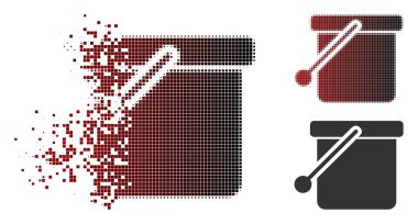 Yarı ton kova simgesi toz noktalı