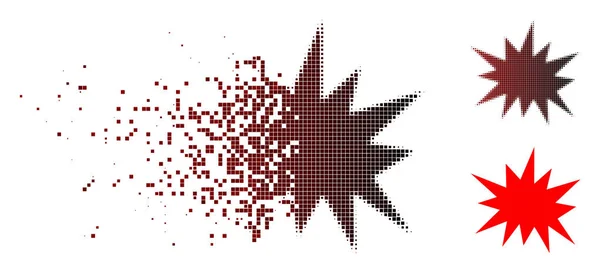 Зникнення пунктирною піктограмою вибуху Halftone — стоковий вектор