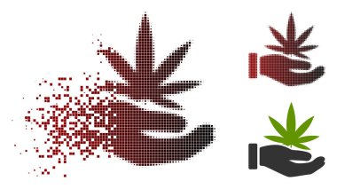 Nokta yarı ton esrar başlangıç Palm simgesi dağılmakta