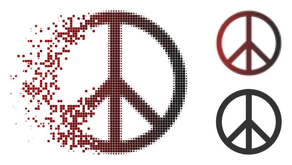 Сломанная Пикселированная икона мира
