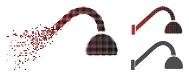 Hasarlı piksel yarı ton dokunun Mikser simgesi