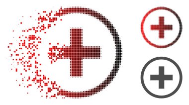 Pixelated yarı ton dağılmakta simge Ekle