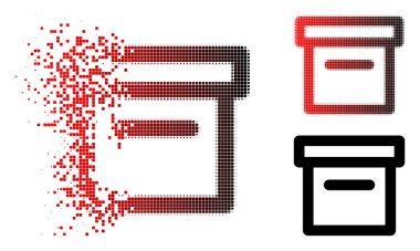 Tahribe noktalı noktalı resim kutusu simgesi