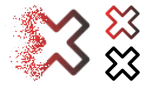 Іскри з плямами Halftone Вилучити піктограму X-cross — стоковий вектор