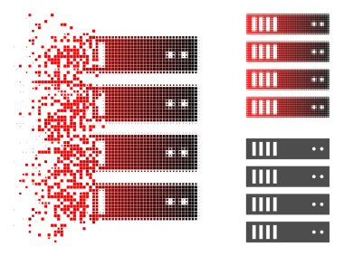 Harcanmış nokta yarı ton Server simgesi