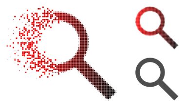 Toz piksel yarı tonlu arama simgesi